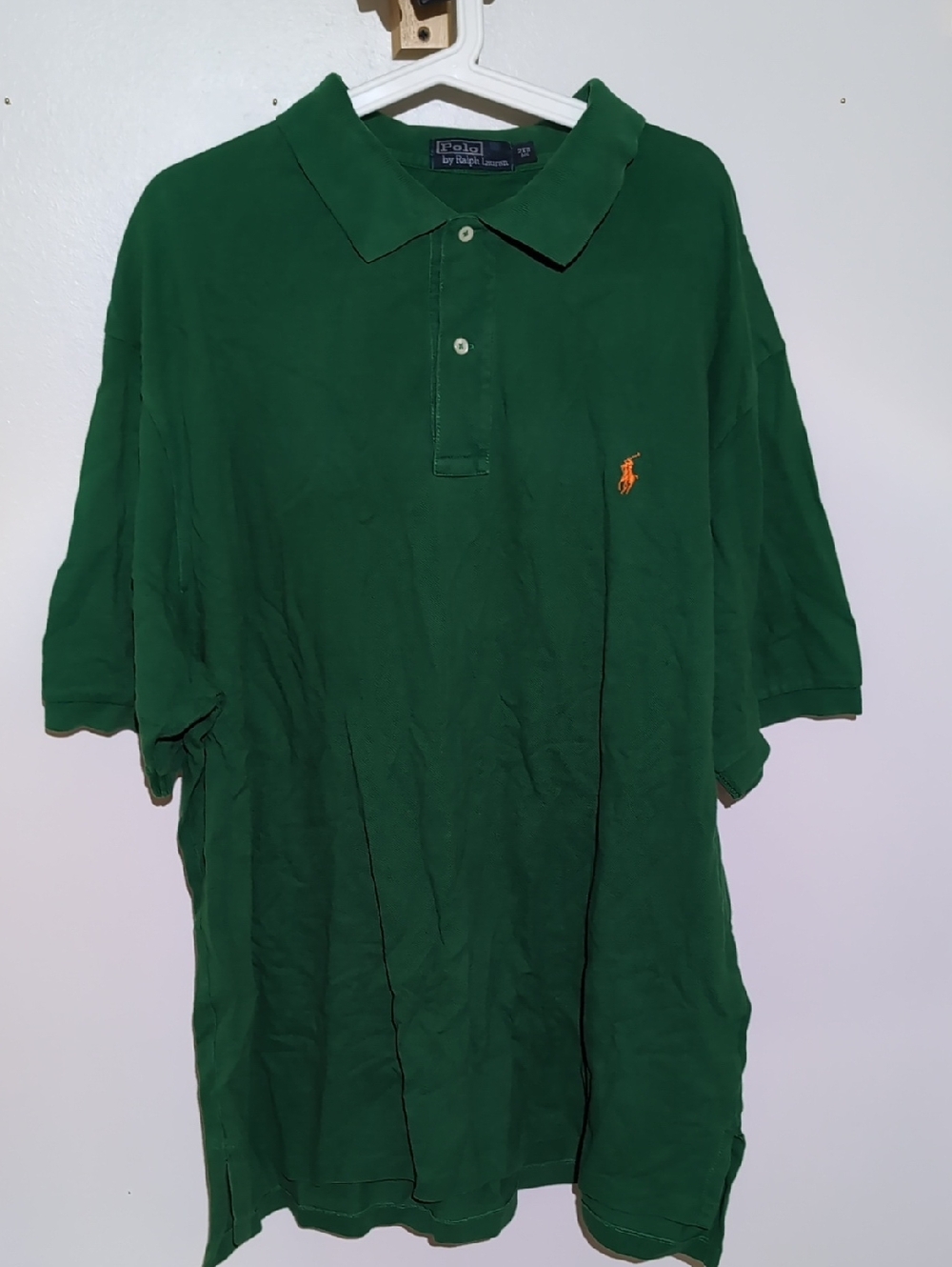 Polo by Ralph Lauren Green Polo with Orange Pony Embroidery
